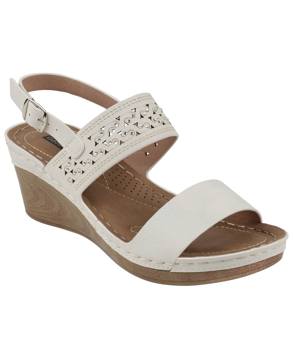 

Женские босоножки Foley Comfort на танкетке GC Shoes, белый