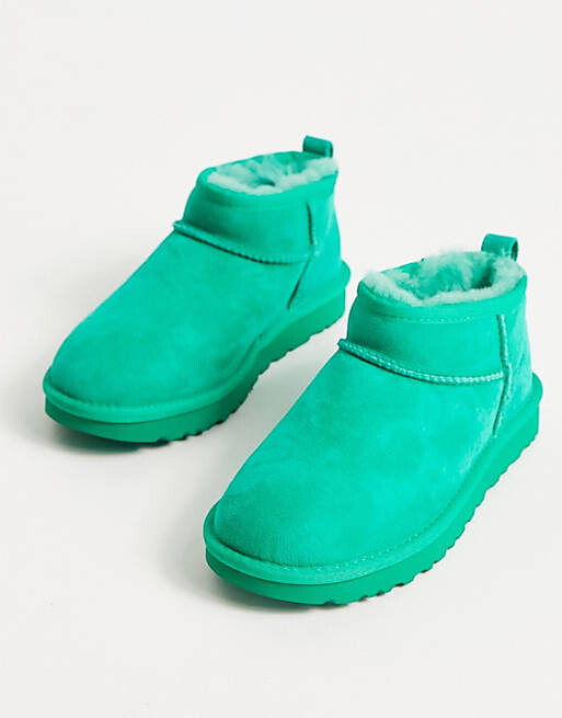 

Угги UGG classic ultra mini boots in emerald, зеленый