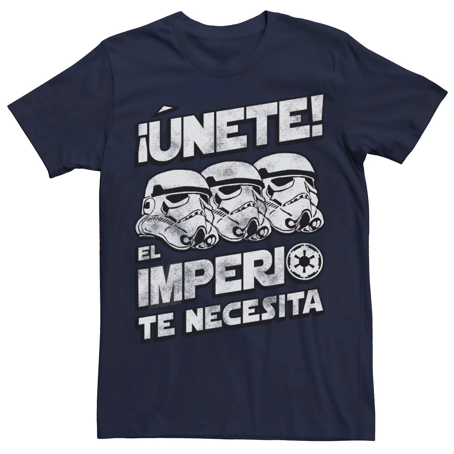 Мужская футболка с выцветшим портретом «Звездные войны» Unete El Imperio Te Necesita Stormtrooper Licensed Character, синий