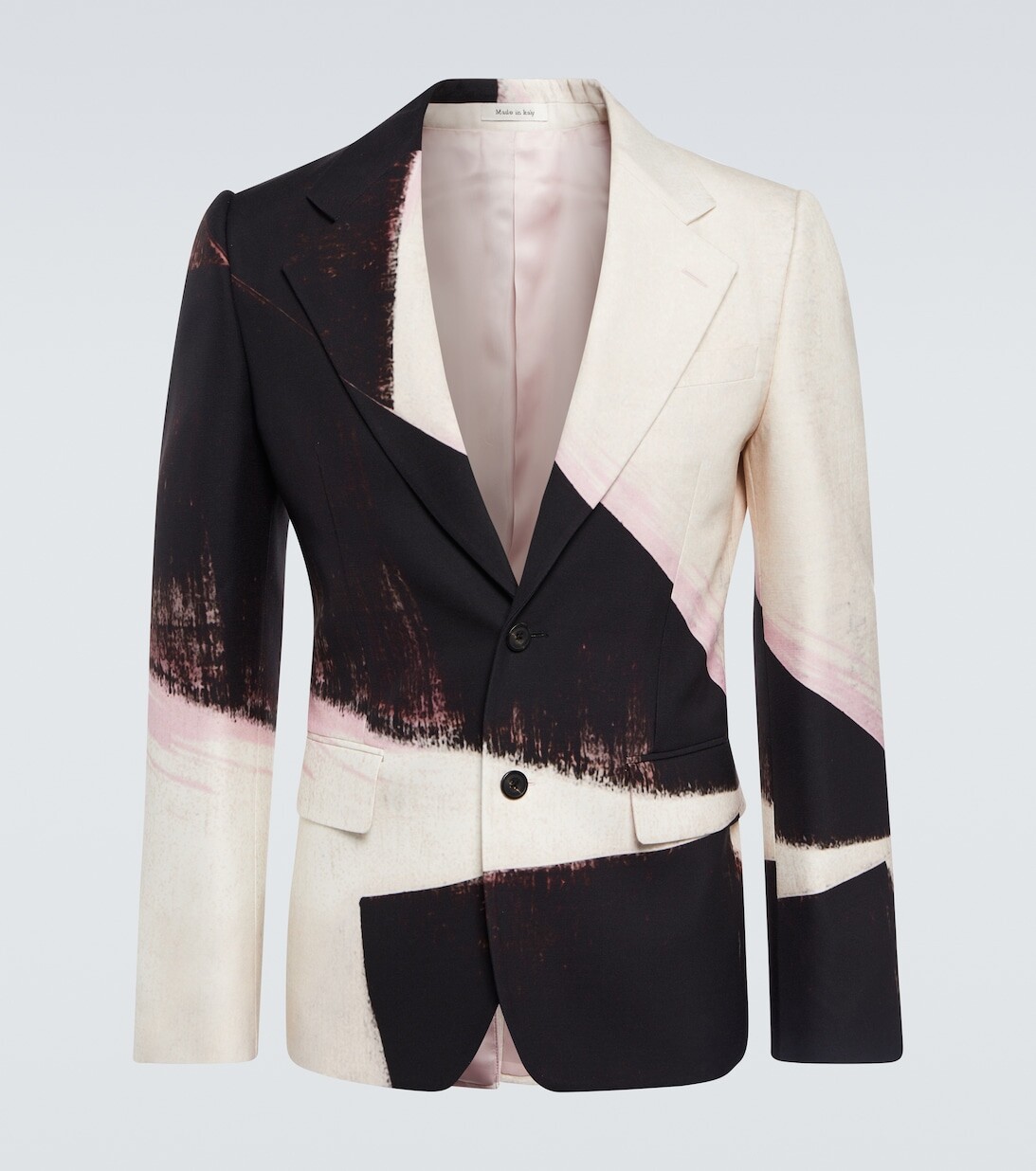 

Блейзер из кади с принтом Brushstroke Alexander McQueen, черный