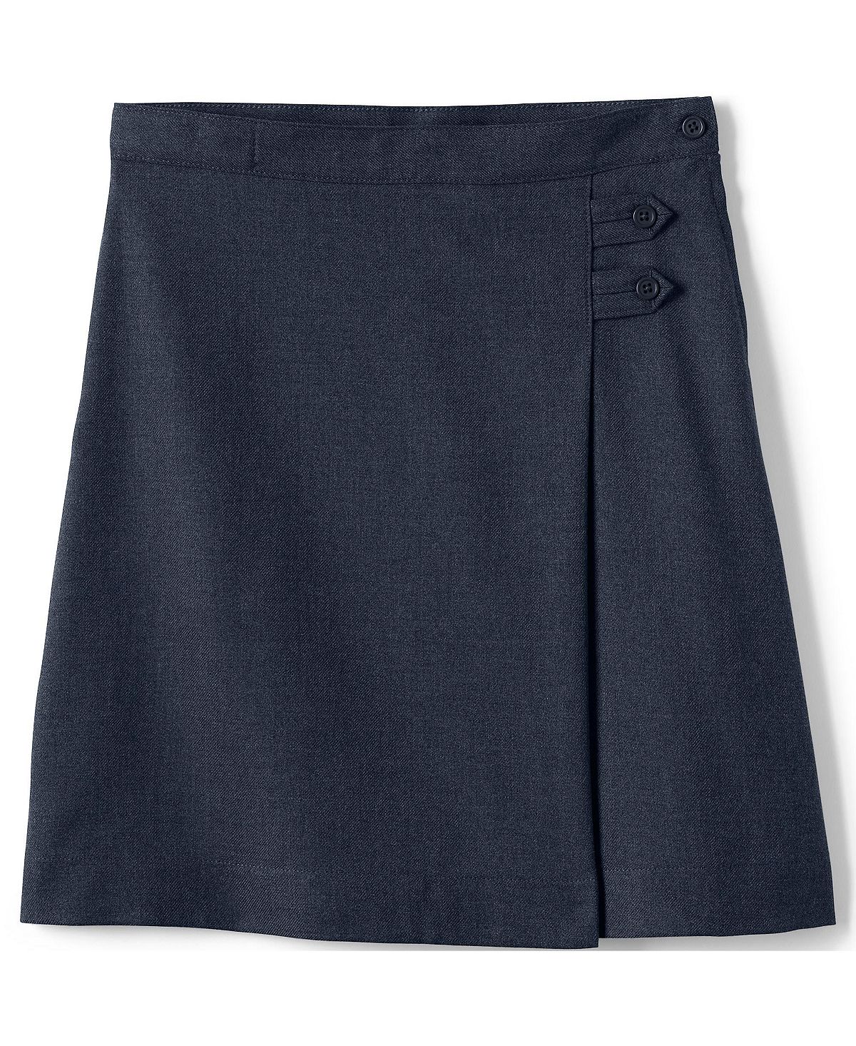 цена Школьная форма для девочек, однотонная юбка-трапеция ниже колена Lands' End