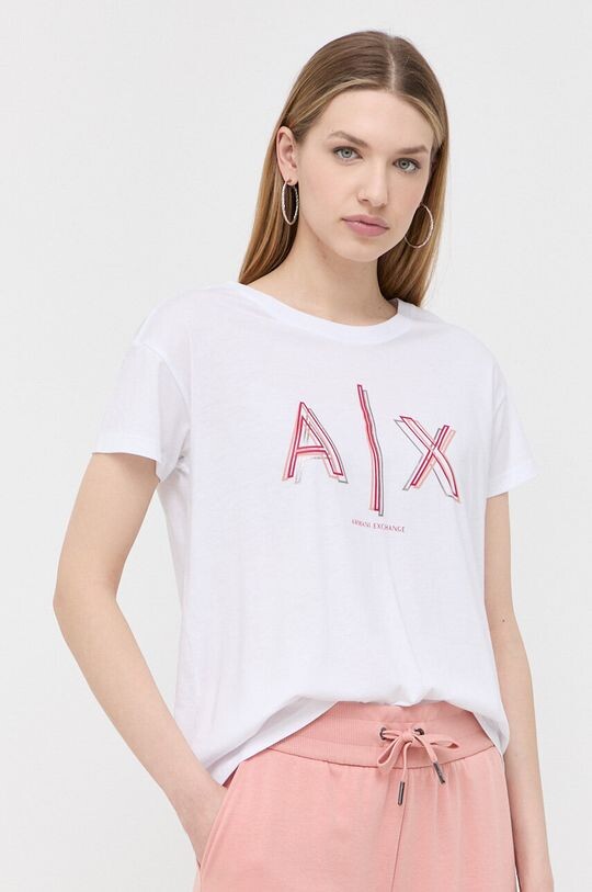 

Хлопковая футболка Armani Exchange, белый