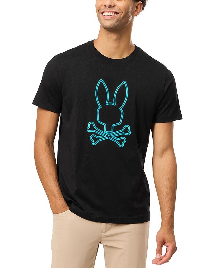 

Футболка с рисунком Psycho Bunny Richardson, черный