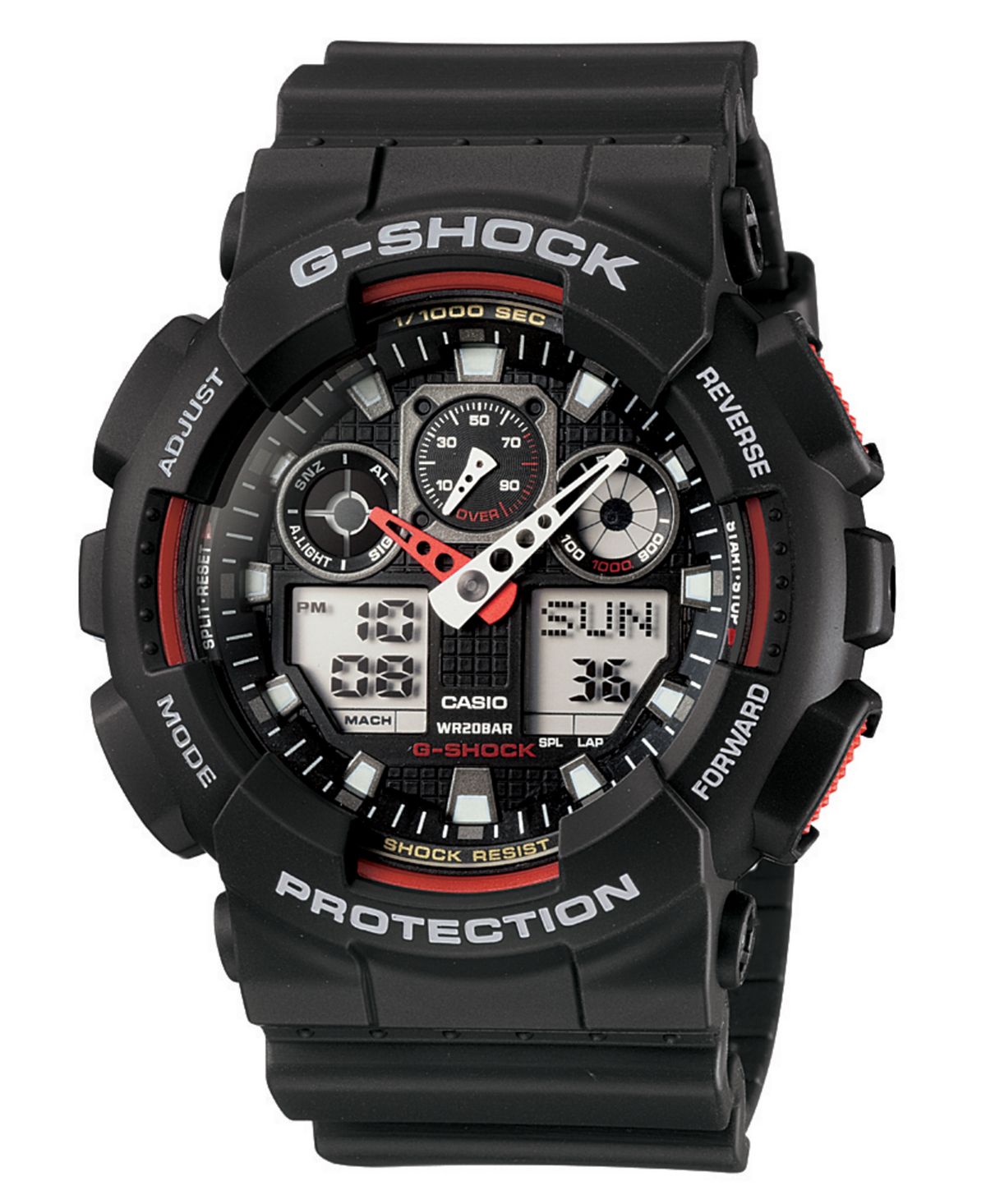 Мужские аналоговые цифровые часы с черным полимерным ремешком GA100-1A4 G-Shock реле g5q 1a4 12v g5q 1a4 12vdc g5q 1a4 dc12v