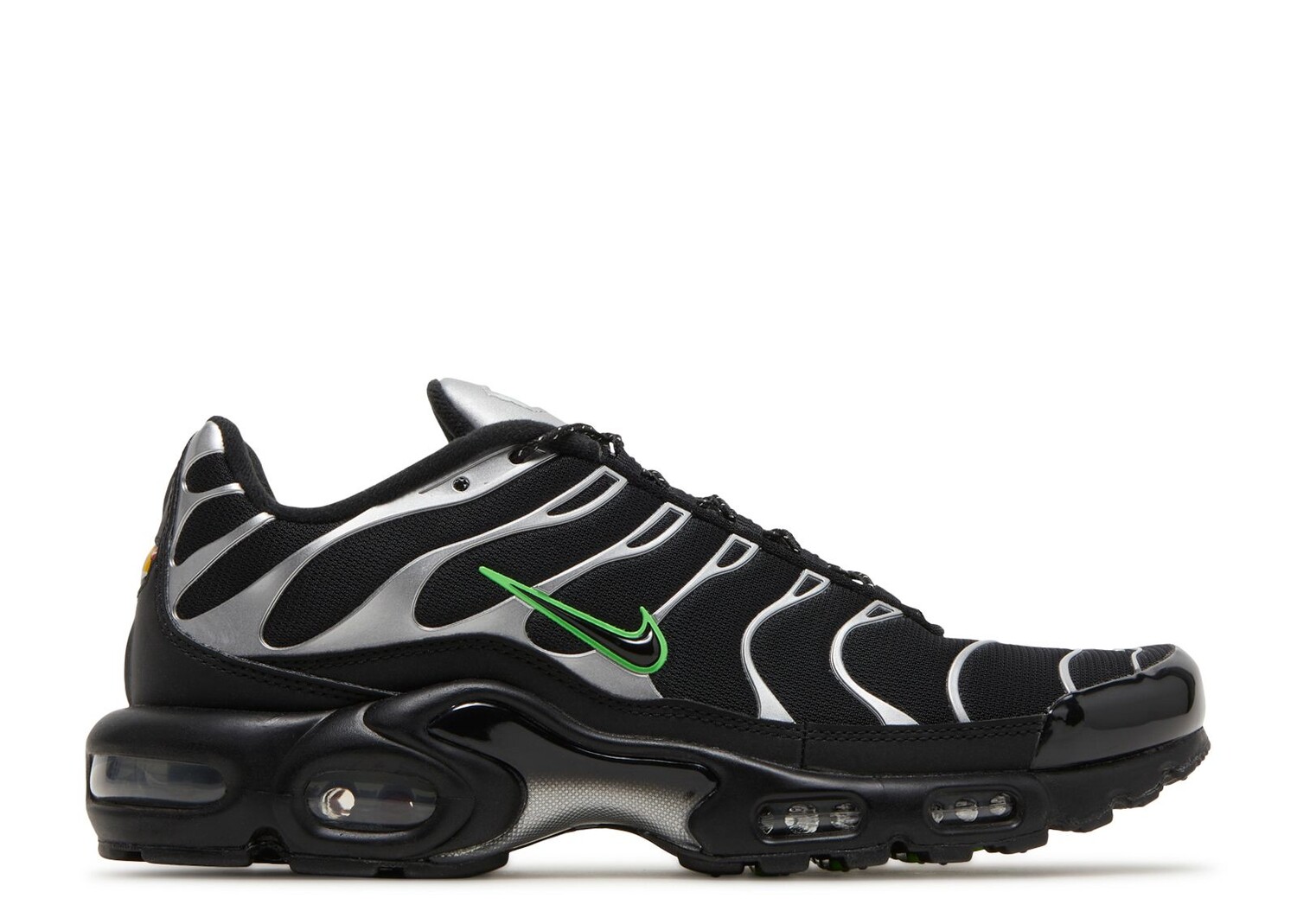 

Кроссовки Nike Air Max Plus 'Black Silver Green Strike', черный
