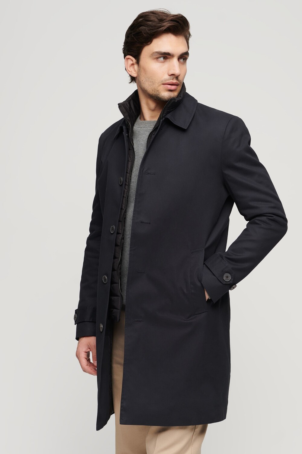 

Хлопковое пальто 2 в 1 Superdry, синий