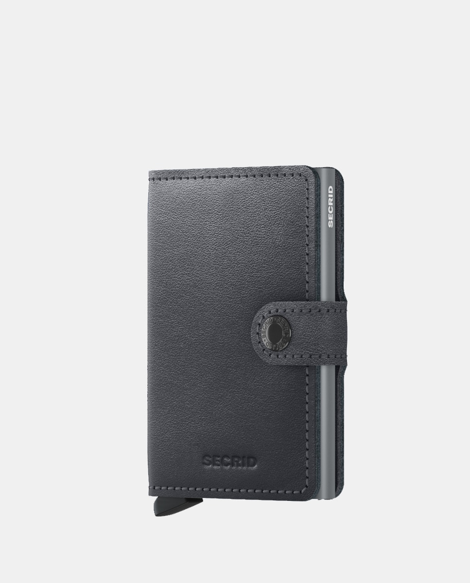 Серый кожаный кошелек с защитой от кражи и RFID-защитой Secrid, темно-серый кошелек из кожи телесного цвета с защитой от кражи и rfid защитой secrid