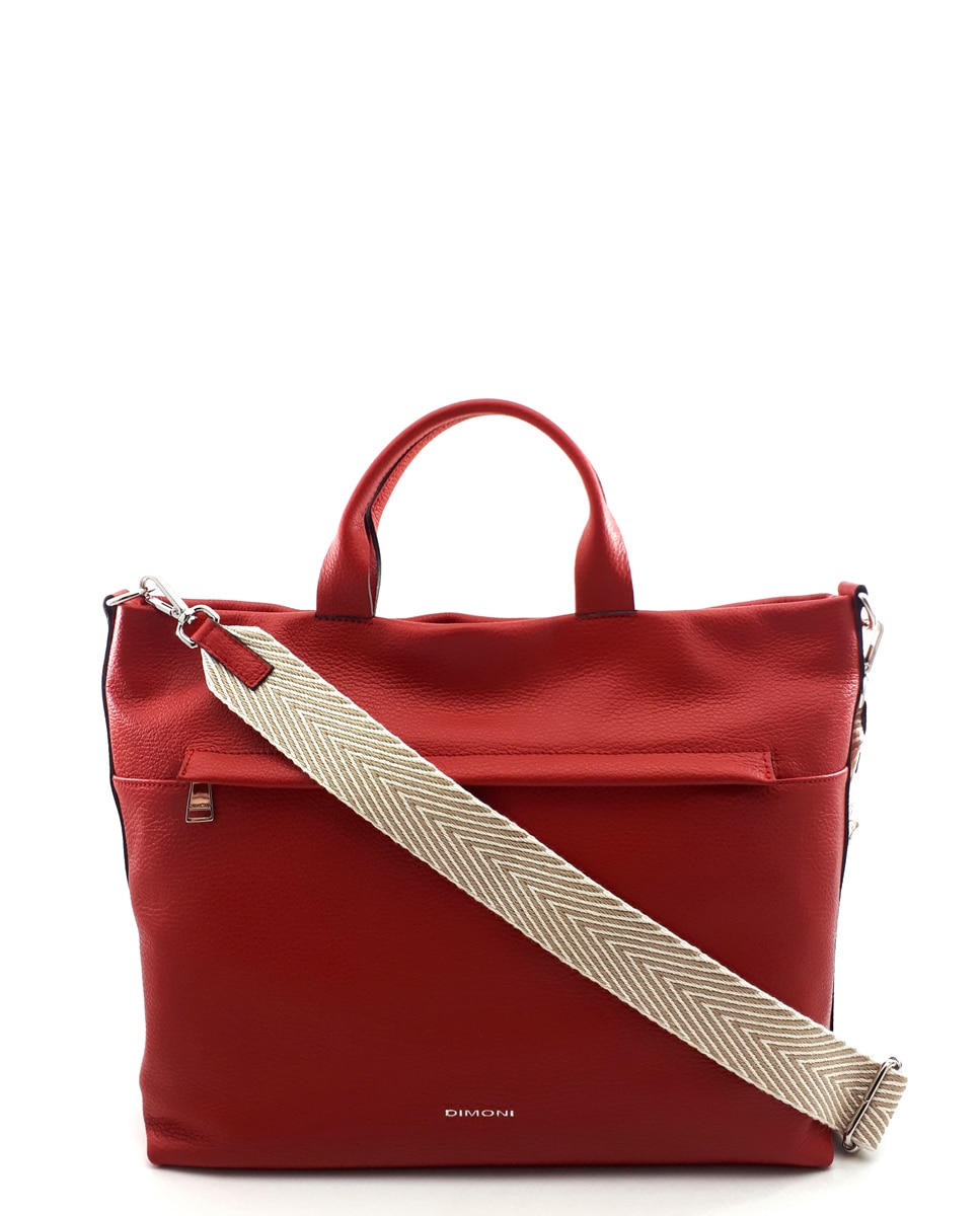Многопозиционная красная кожаная сумочка Dimoni, красный цена и фото