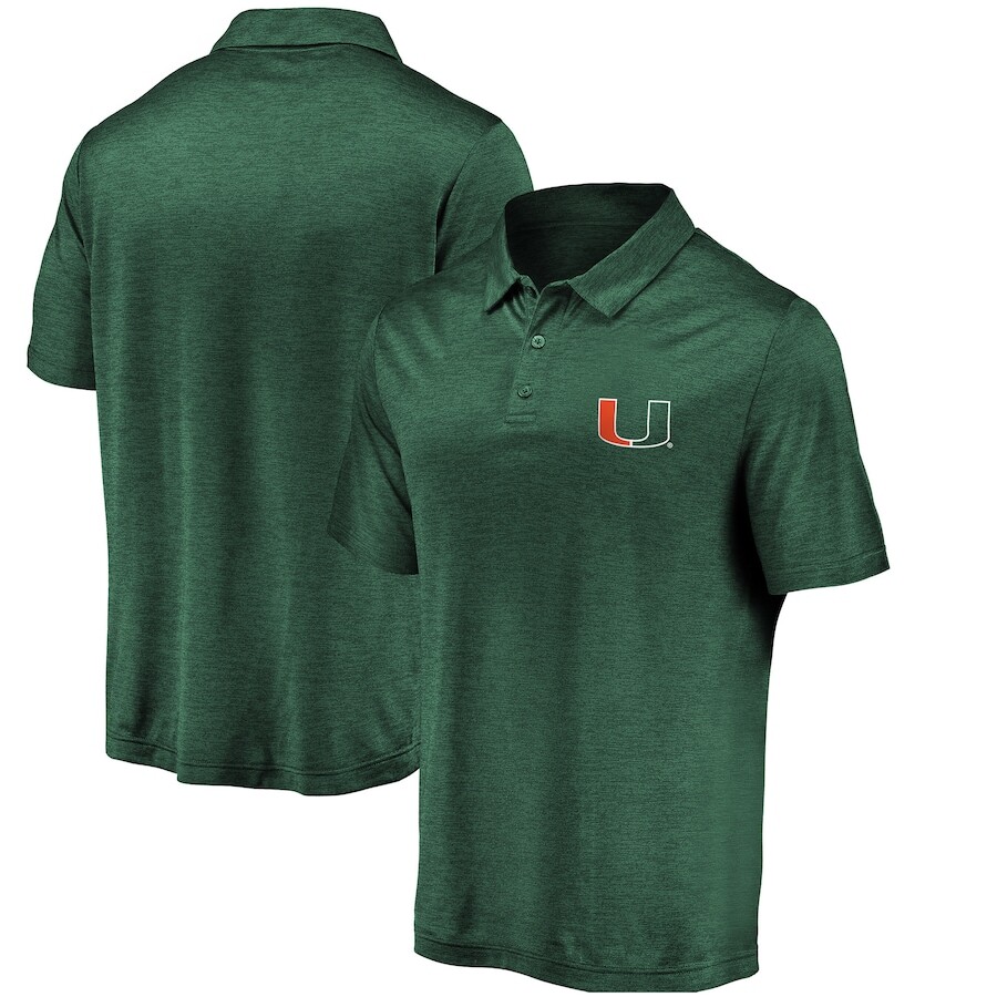 

Поло с коротким рукавом Fanatics Branded Miami Hurricanes, зеленый