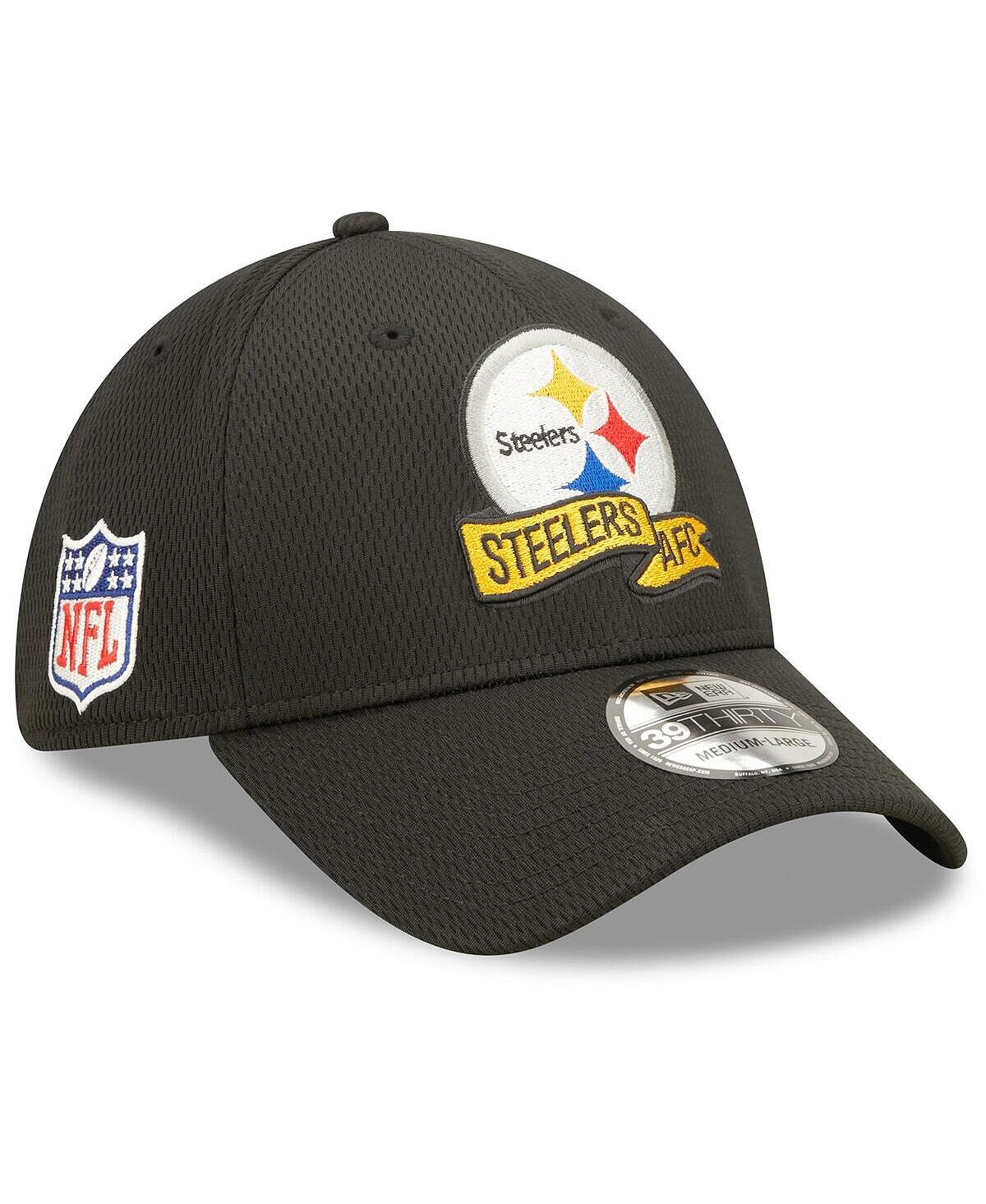

Мужская черная кепка Pittsburgh Steelers 2022 Sideline 39THIRTY Coaches Flex Hat New Era