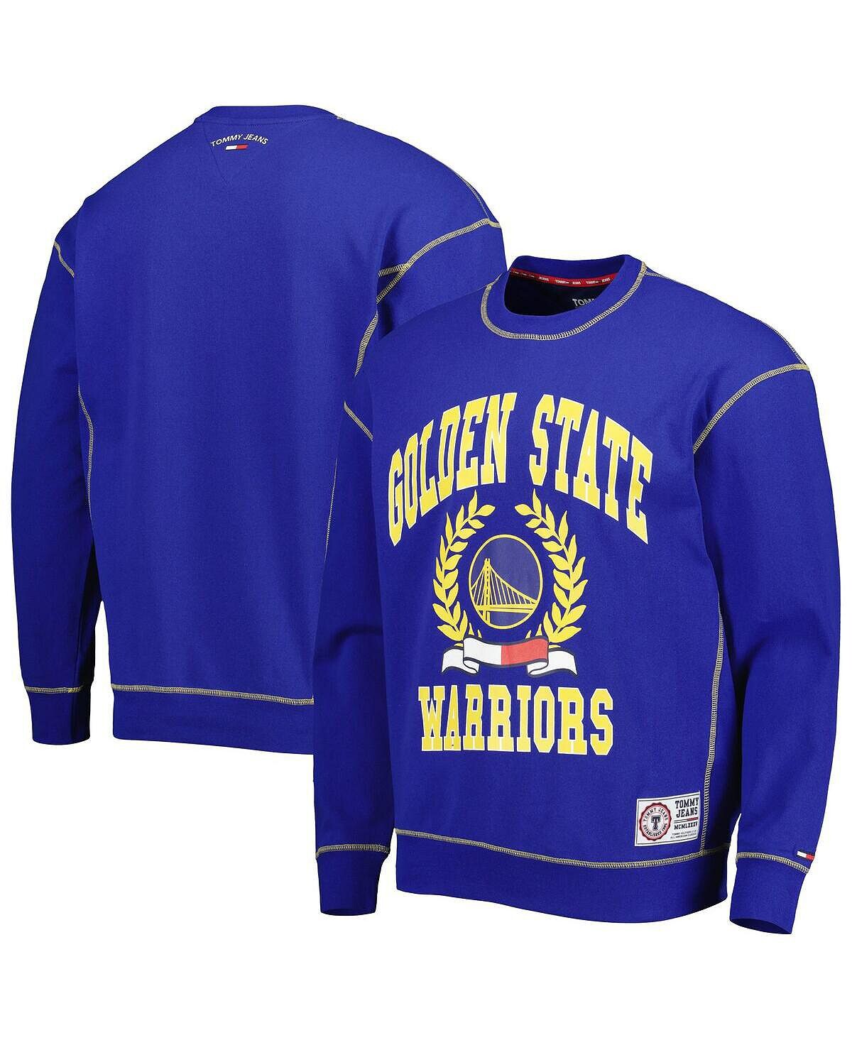 

Мужской пуловер с круглым вырезом Royal Golden State Warriors Peter French Terry, толстовка с круглым вырезом Tommy Jeans