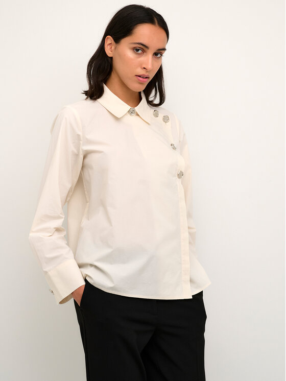 Рубашка классического кроя Karen By Simonsen, белый рубашка классического кроя karen by simonsen белый