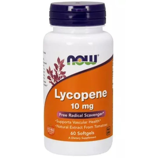 Now Foods, Lycopene - Ликопин 10 мг 60 капсул