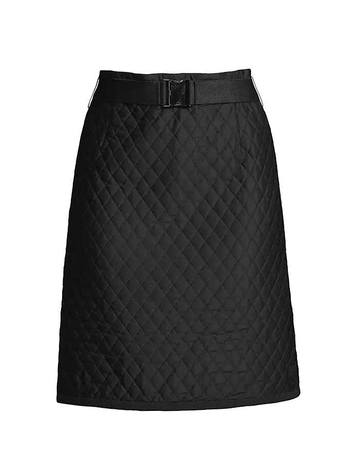 

Стеганая юбка с поясом Weekend Max Mara, черный
