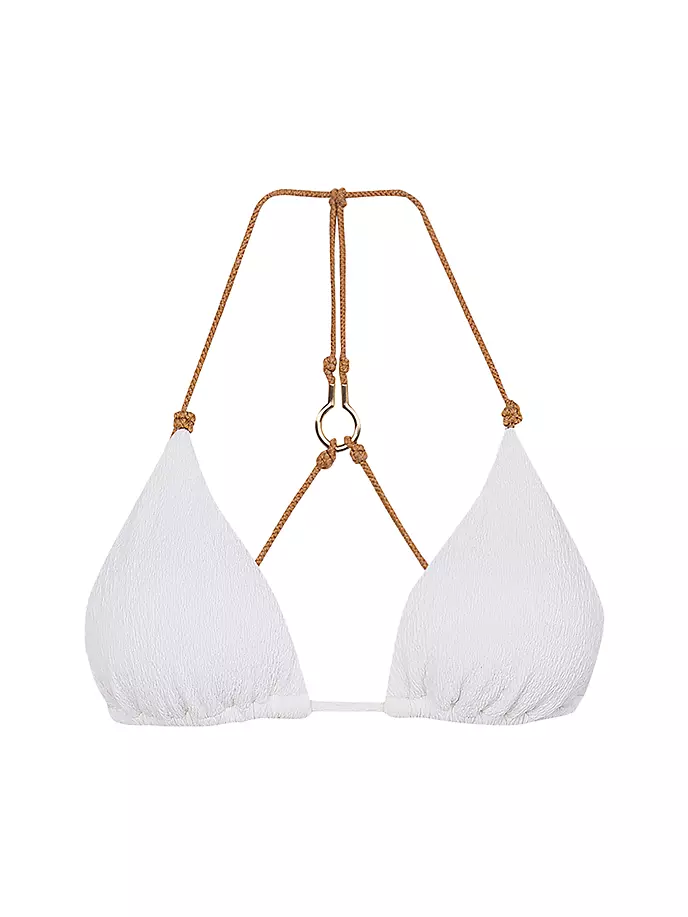 

Бикини-топ Firenze Diane с треугольными чашечками и Т-образной спинкой Vix By Paula Hermanny, белый