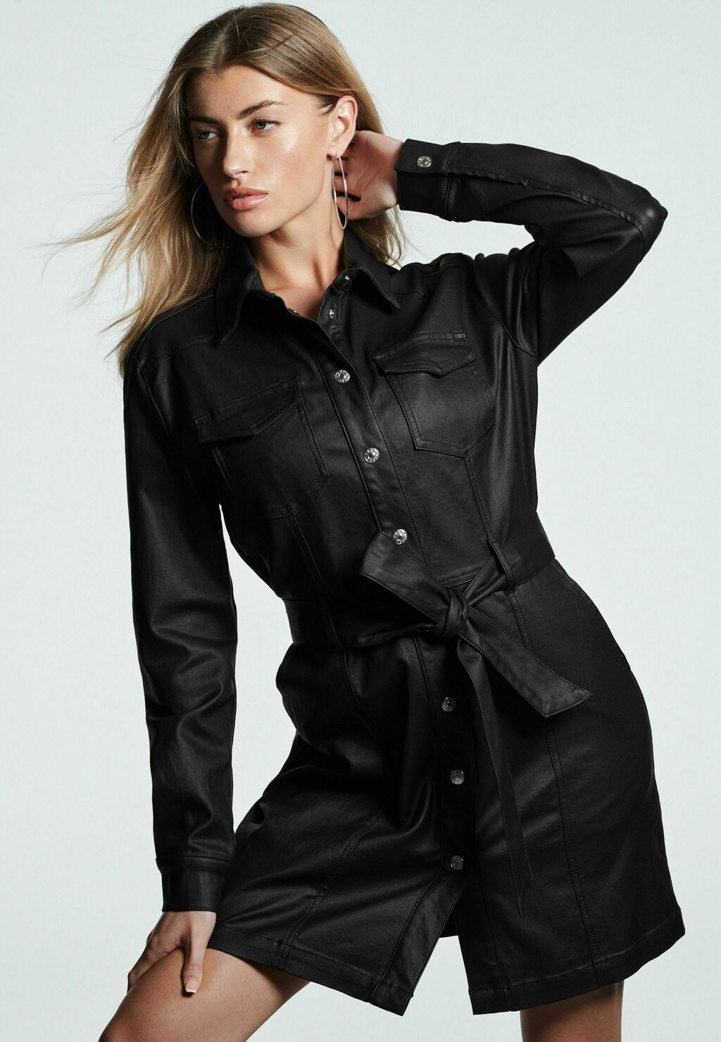 

Платье-блузка COATED MINI Next, цвет black