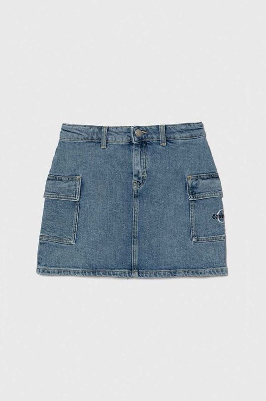 

Джинсовая юбка из хлопка Calvin Klein Jeans, синий