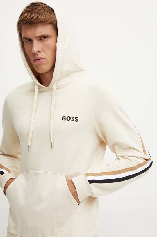 

Хлопковая толстовка Boss, бежевый