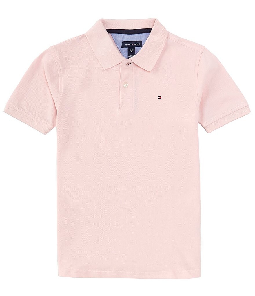 

Рубашка-поло из пике с короткими рукавами Tommy Hilfiger Big Boys 8-20, розовый