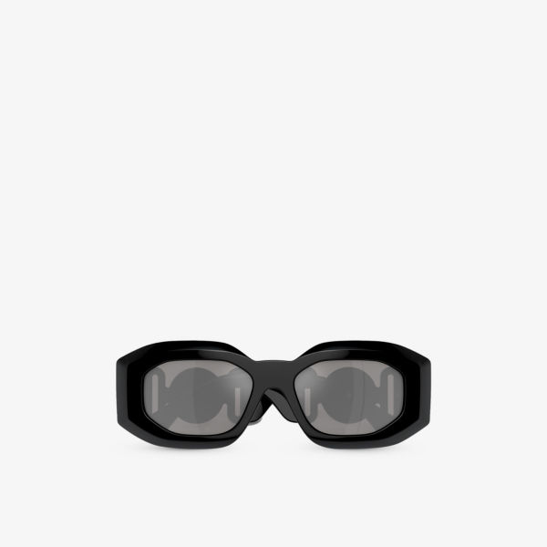 Ve4425u солнцезащитные очки maxi medusa biggie в нейлоновой овальной оправе Versace, черный