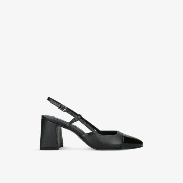 

Босоножки Zeina из кожи на каблуке с открытым носком Steve Madden, черный