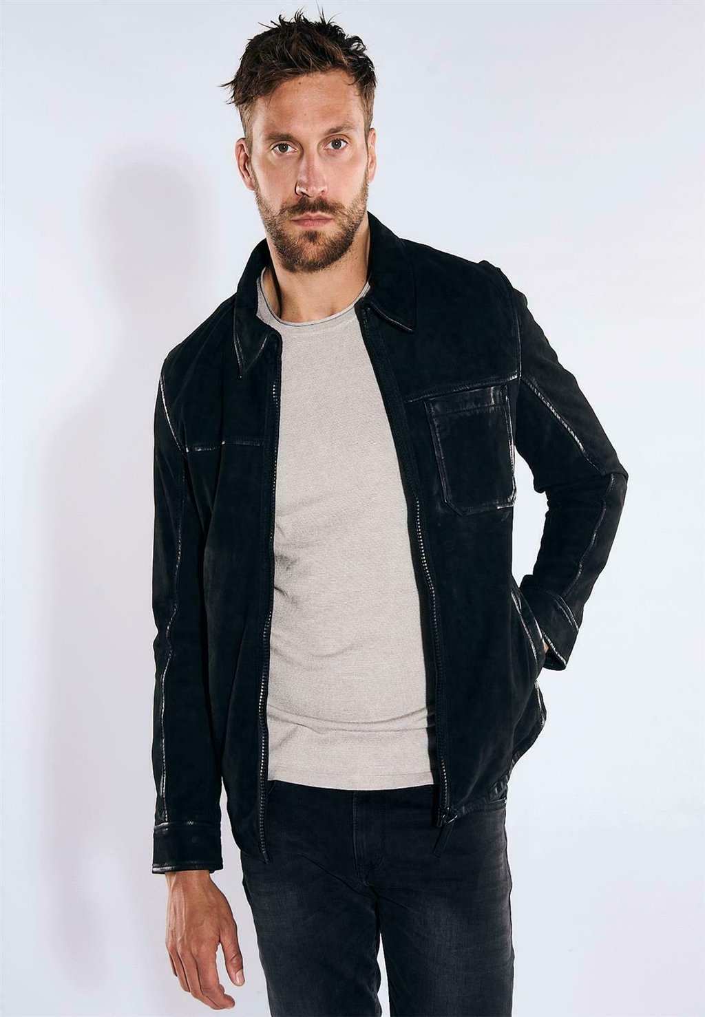 Кожаная куртка Emilio Adani, цвет schwarz