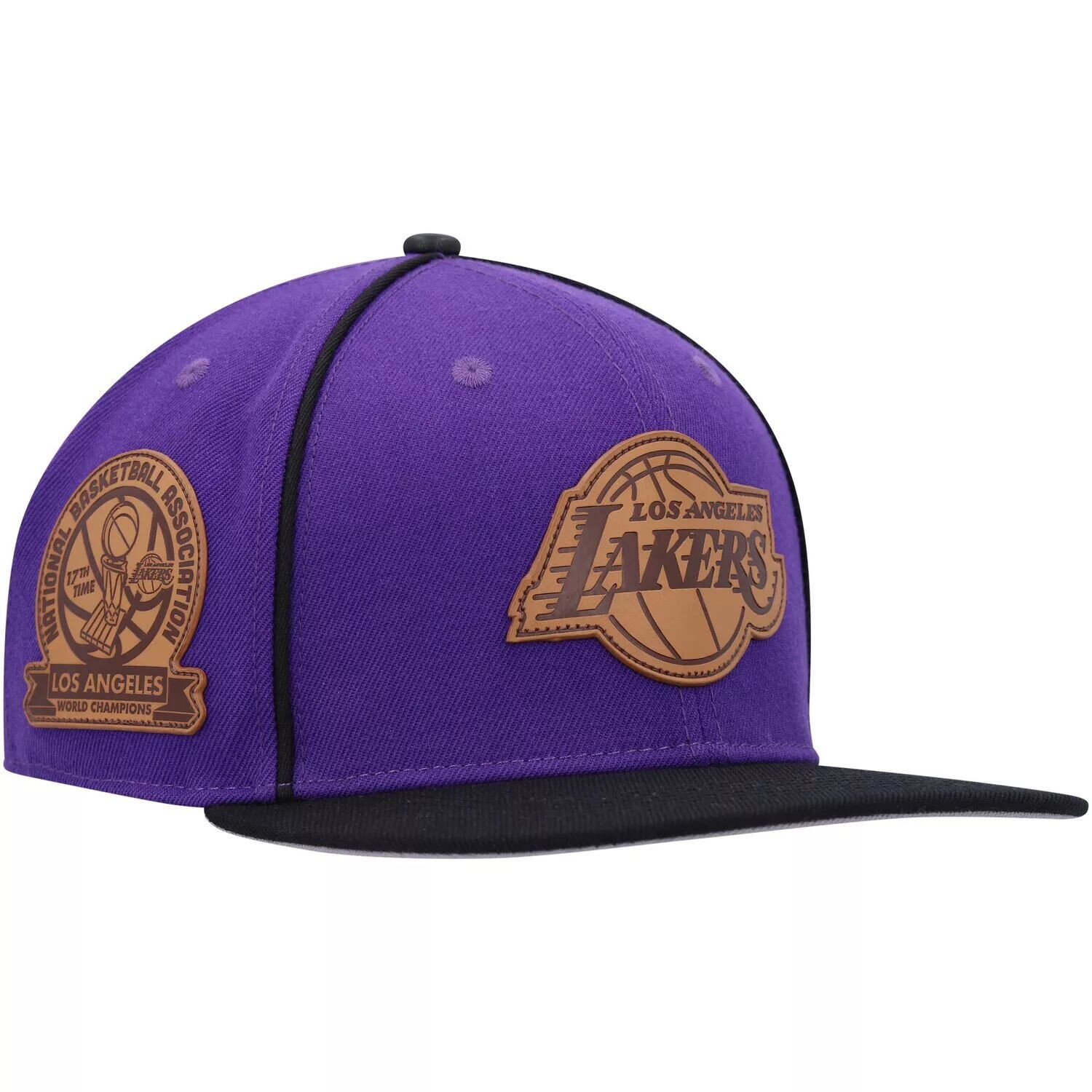 

Мужская бейсболка Pro Standard фиолетового/черного цвета с кожаной нашивкой Los Angeles Lakers Heritage Snapback