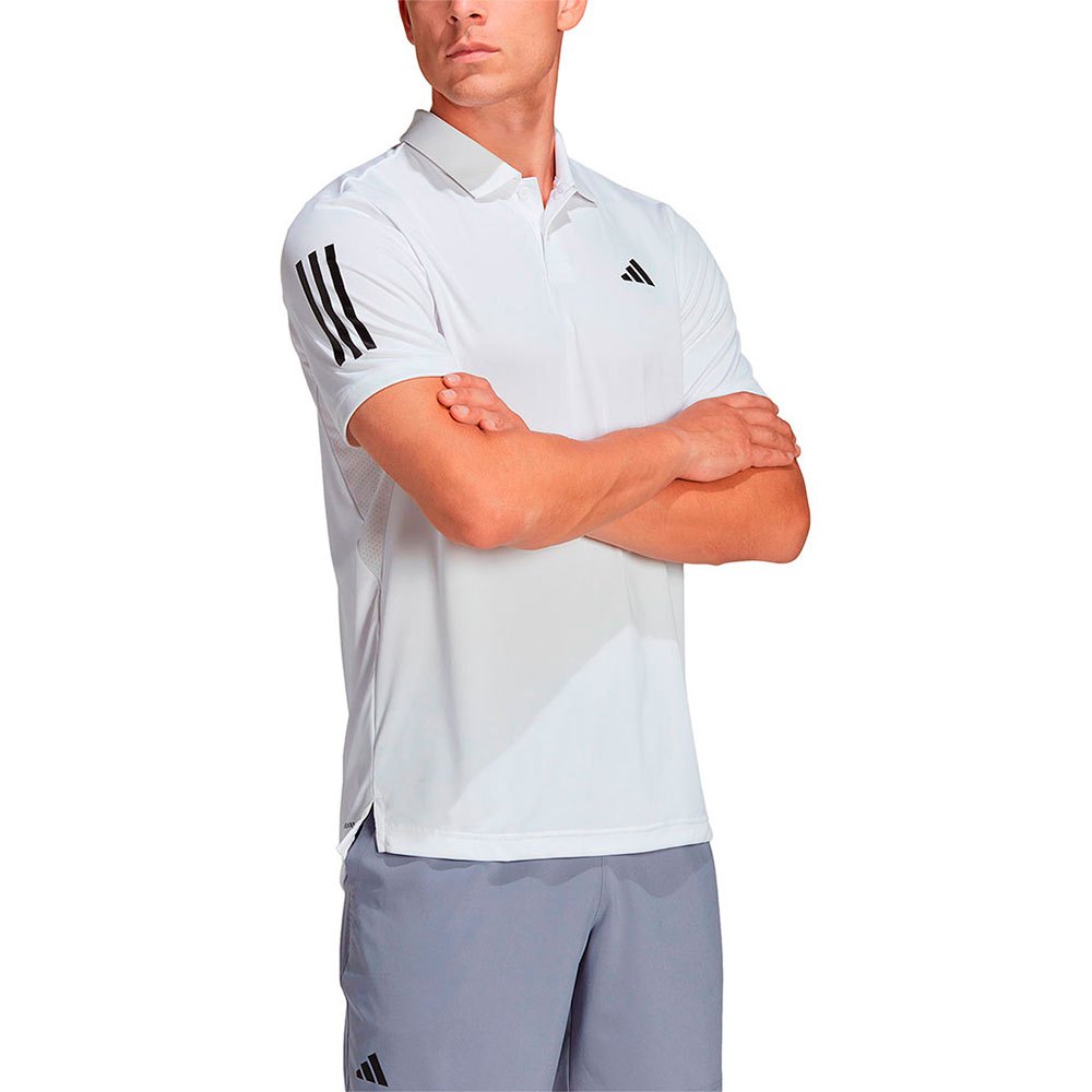 поло с коротким рукавом adidas club серый Поло с коротким рукавом adidas Club 3 Stripes, белый