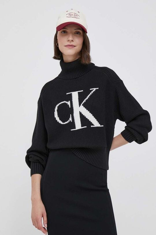 

Хлопковый свитер Calvin Klein Jeans, черный