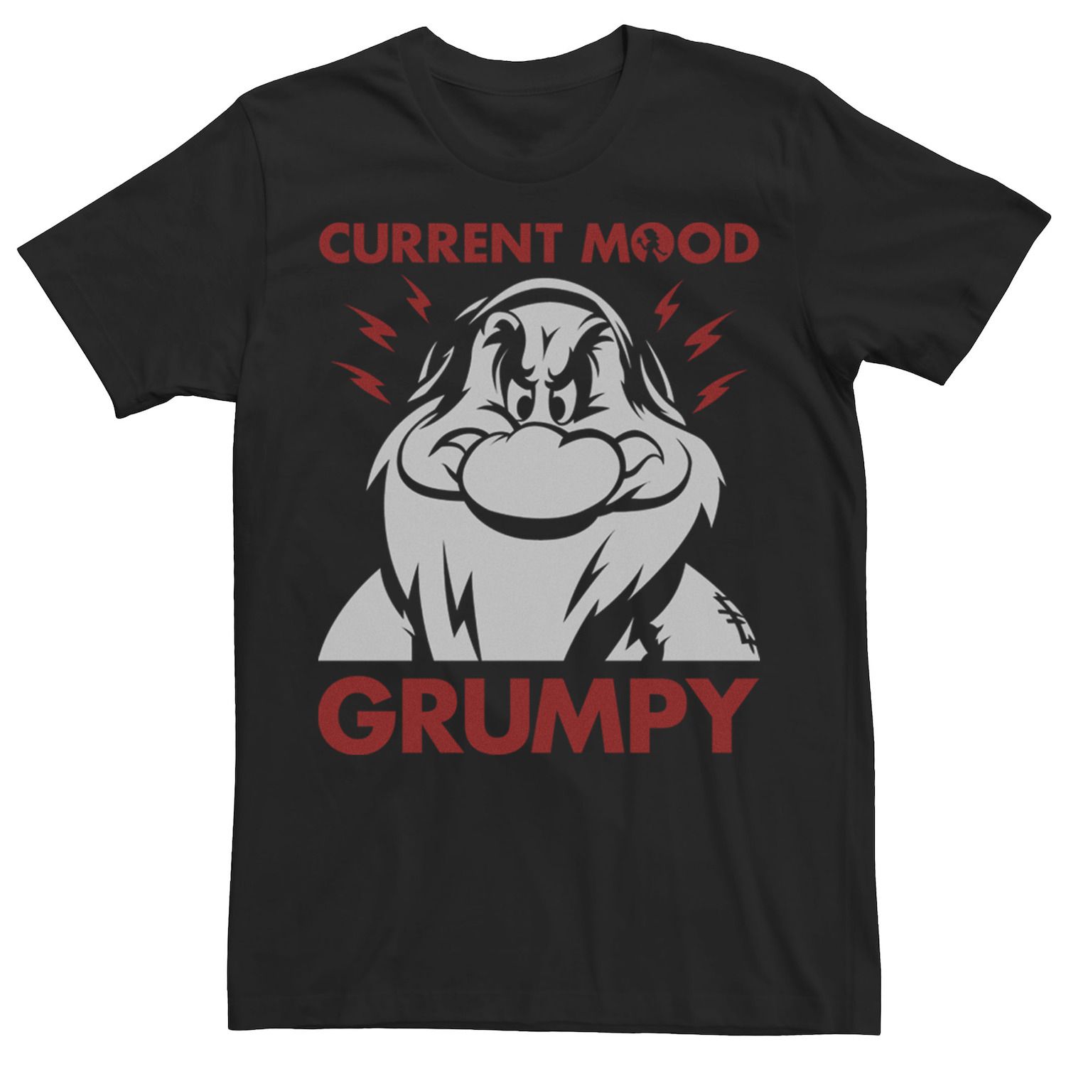 Мужская футболка с портретом Snow White Grumpy Current Mood Disney