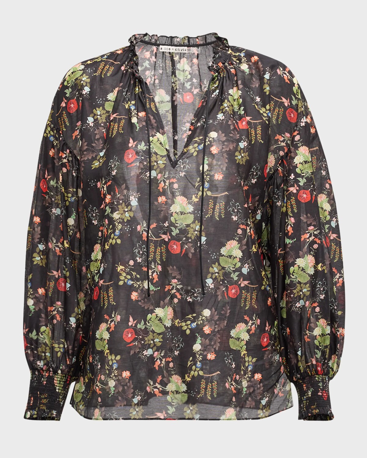 

Туника с рукавами Julius Blouson Alice + Olivia, цвет Blush Kiss Black
