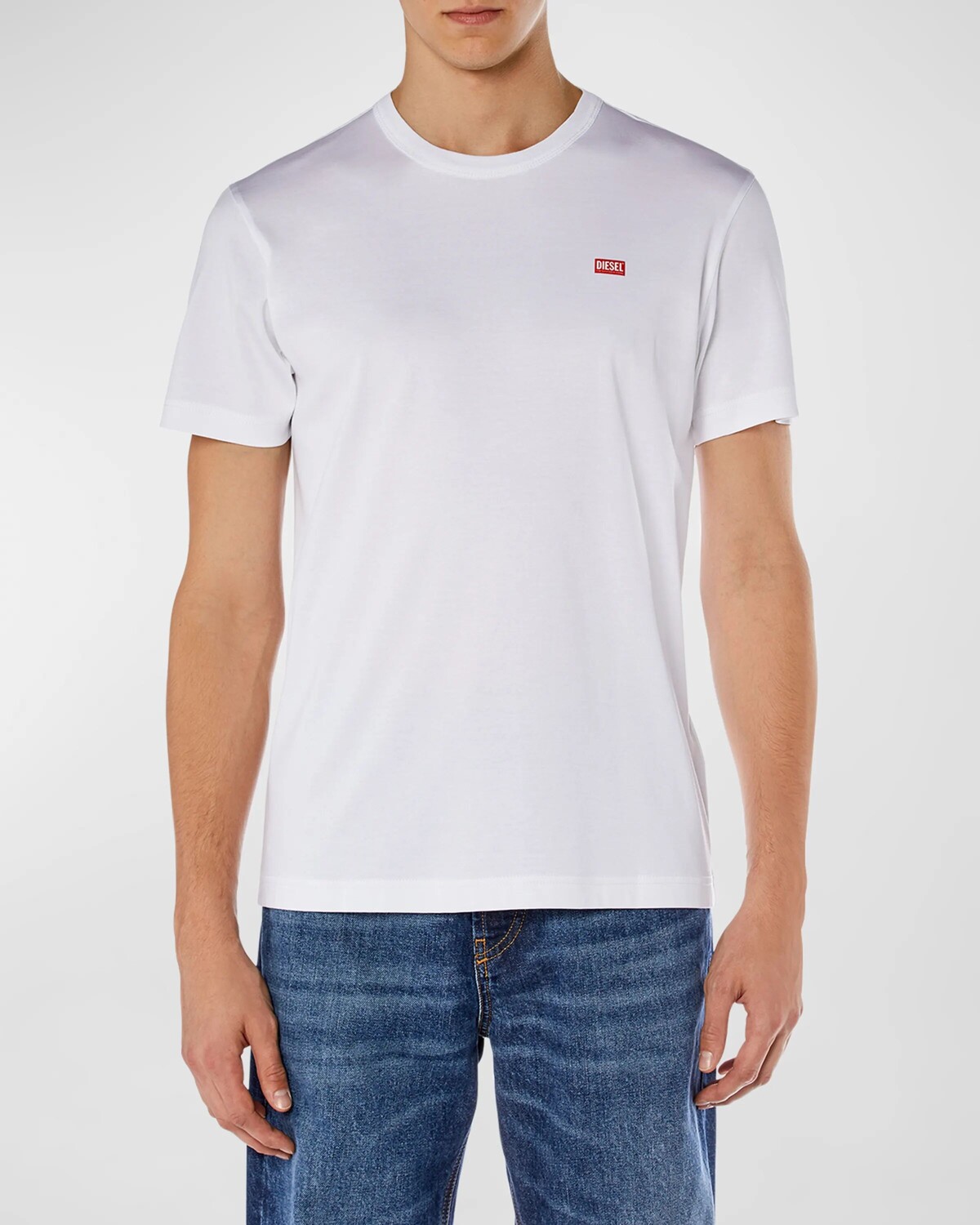 

Мужская футболка из джерси с логотипом Diesel, цвет Bright White