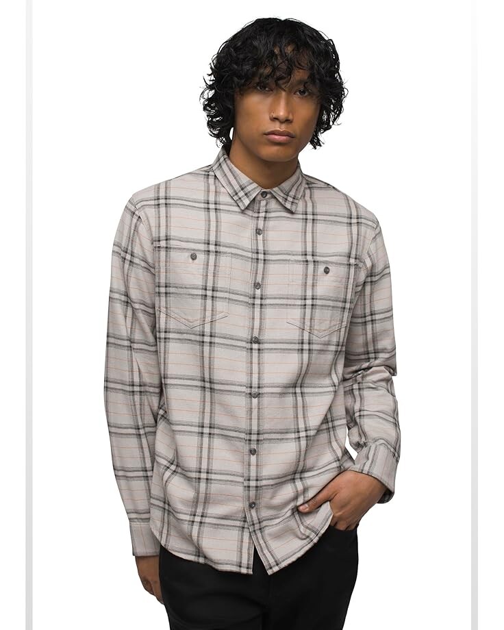 

Рубашка Prana Dolberg Flannel, цвет Pebble Grey