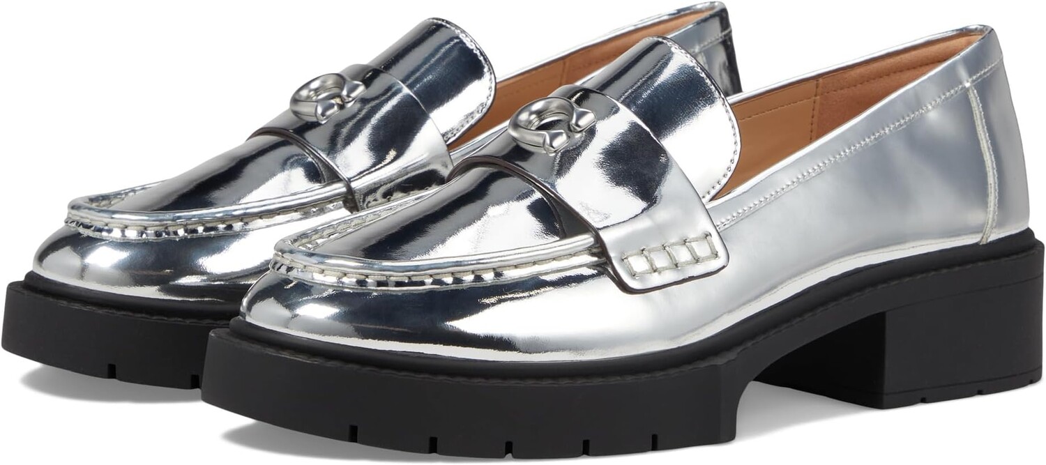 

Лоферы Leah Loafer COACH, цвет Silver