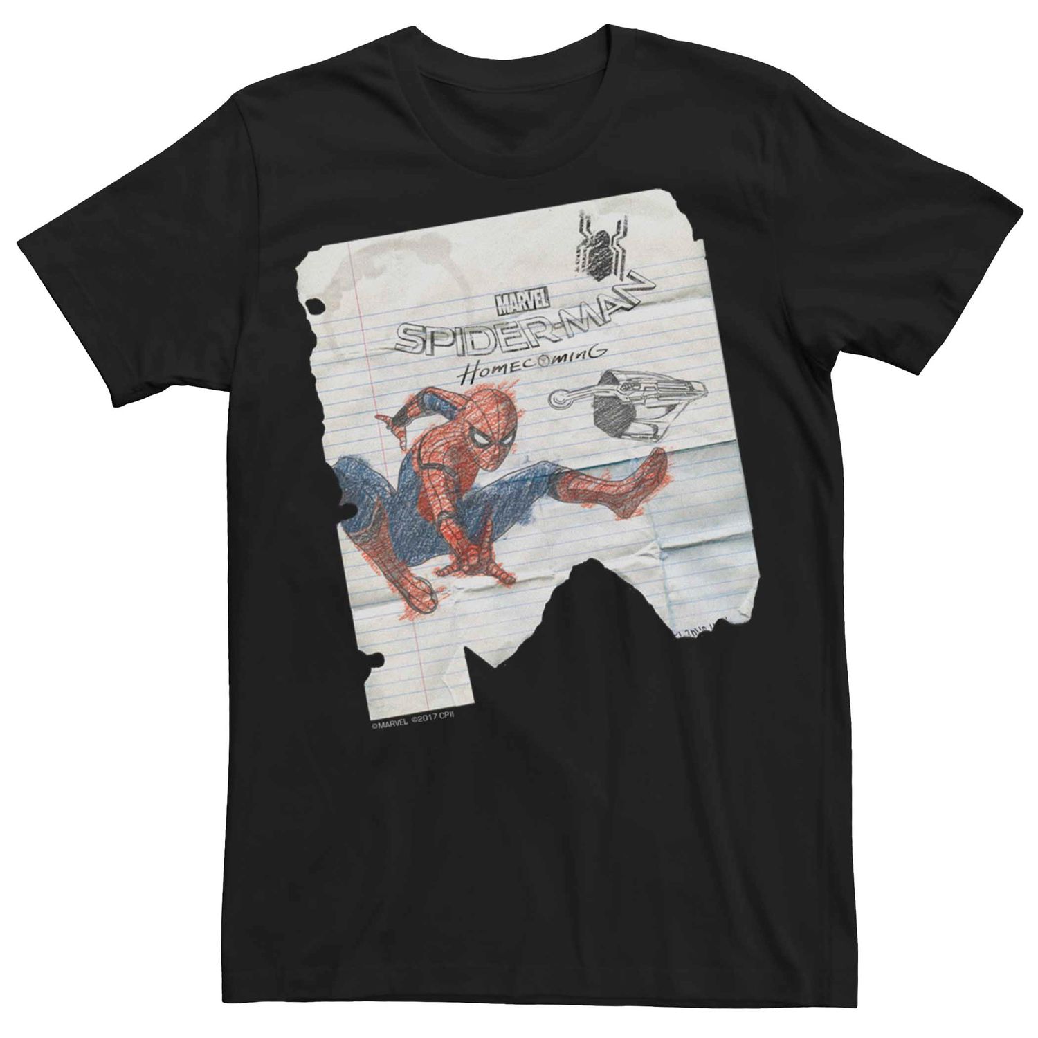 Мужская футболка с рисунком «Человек-паук» Marvel «Возвращение домой» Licensed Character человек паук возвращение домой dvd