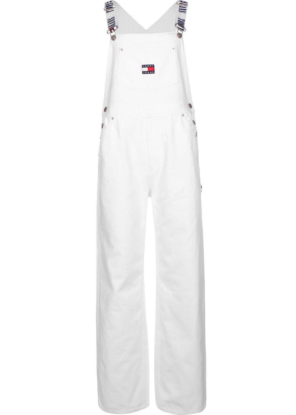 

Джинсовый комбинезон свободного кроя Tommy Jeans Dungaree, белый