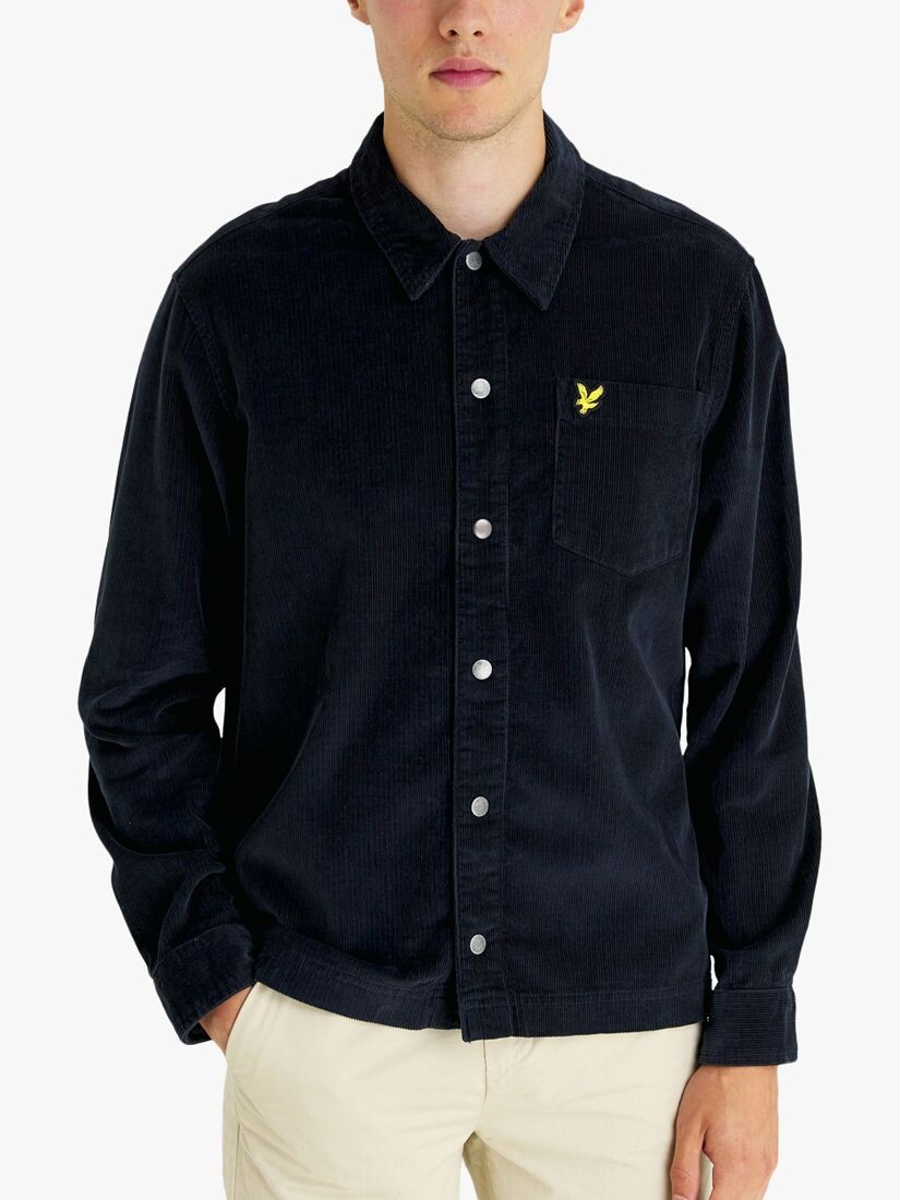 

Кордовая рубашка с длинными рукавами Lyle & Scott, темно-синий