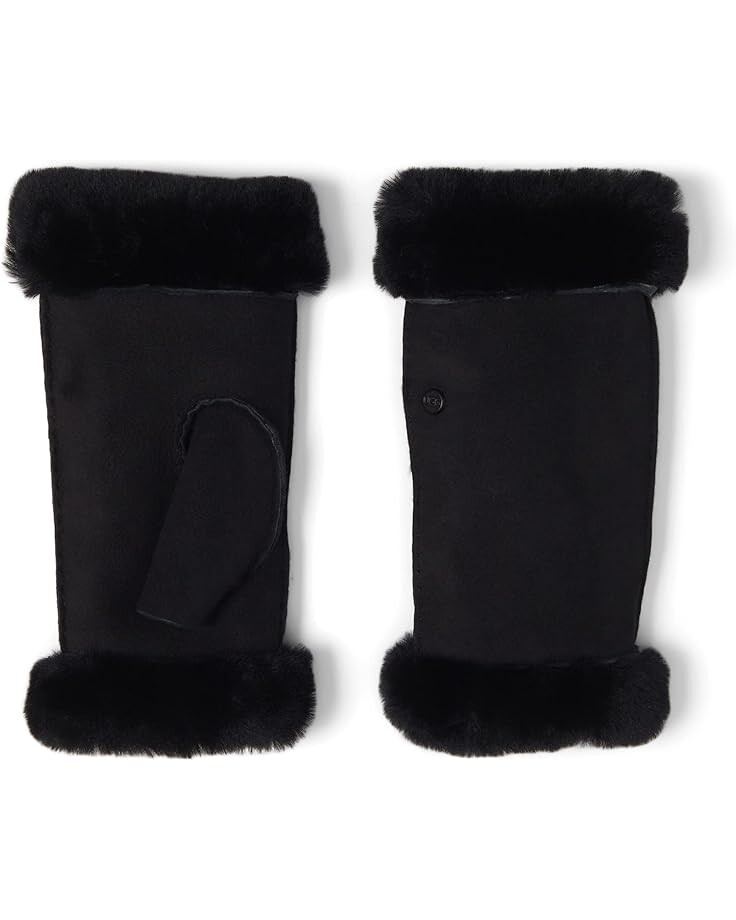 

Перчатки UGG Water Resistant Sheepskin Fingerless Gloves, черный
