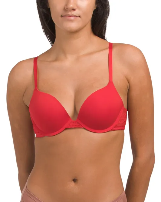 

Изящный бюстгальтер Micro Push Up Ongossamer, красный