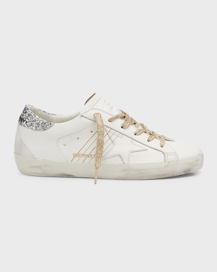 

Кожаные низкие кеды с блестками Superstar Golden Goose
