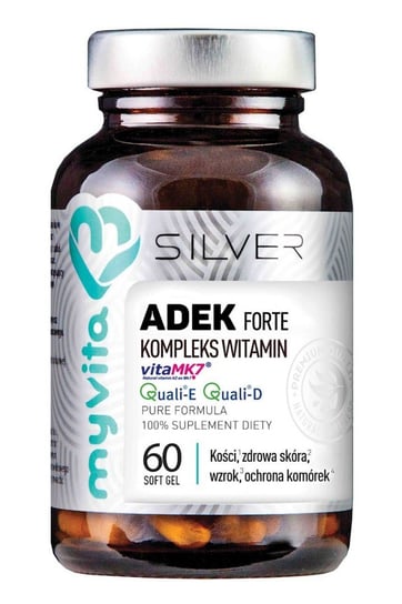 Витаминный комплекс SILVER 100% ADEK Forte, 60 капсул. MyVita