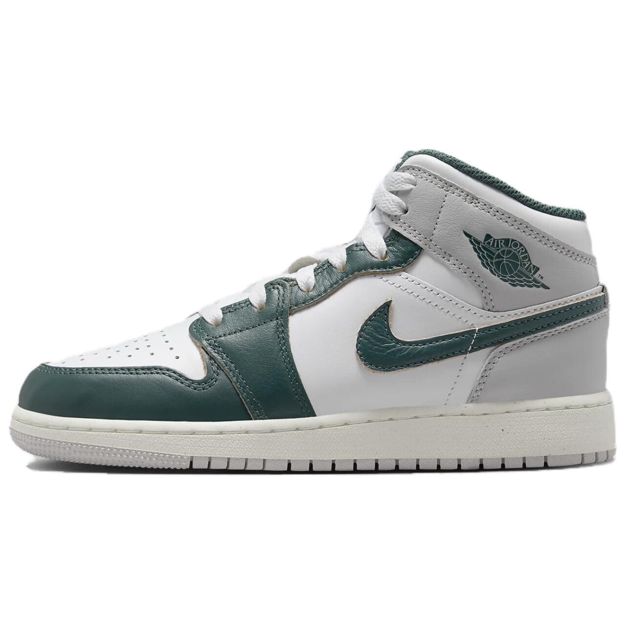 

Кроссовки Air Jordan 1 Skateboarding Shoes Unisex Mid-top White/Green, зеленый