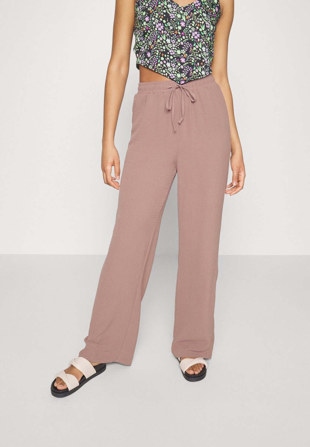 

Брюки ONLY Onlmette Wide Pant, ягоды бузины, Коричневый
