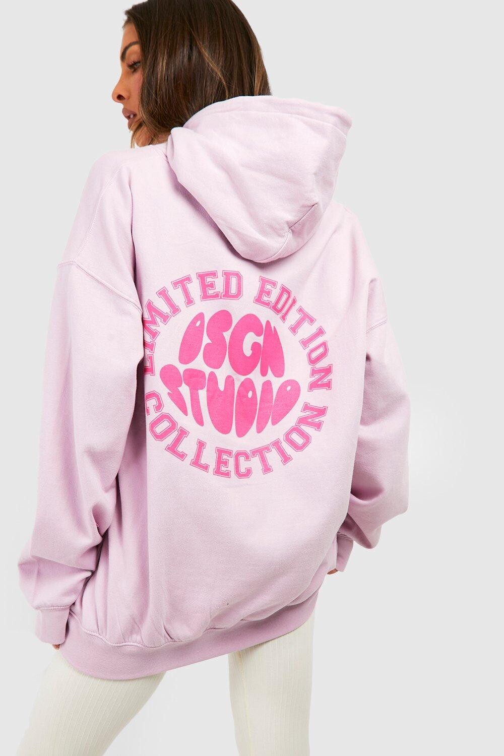 

Худи оверсайз с круглым слоганом dsgn studio Boohoo, сиреневый