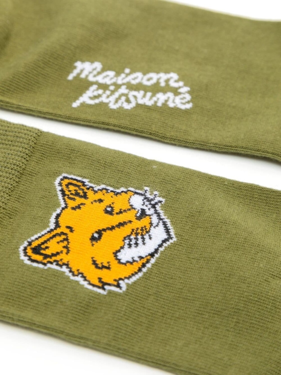 

Носки Fox-head Maison Kitsuné, зеленый
