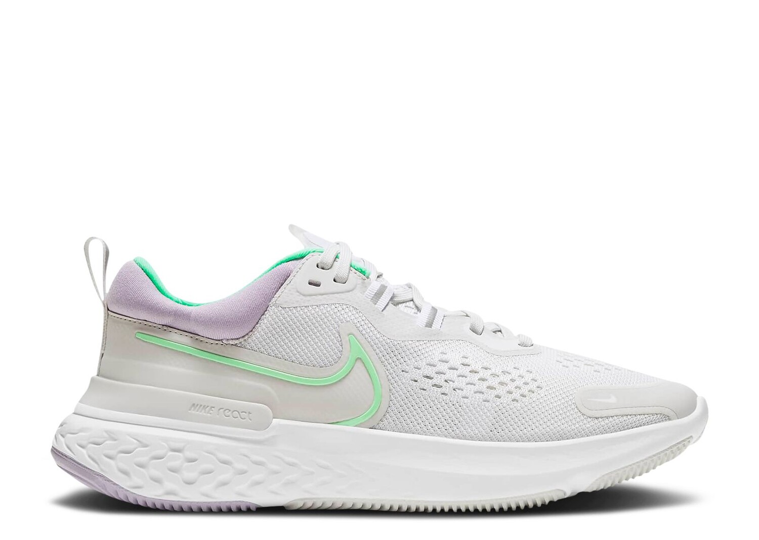 

Кроссовки Nike Wmns React Miler 2 'Platinum Tint Green Glow', серый