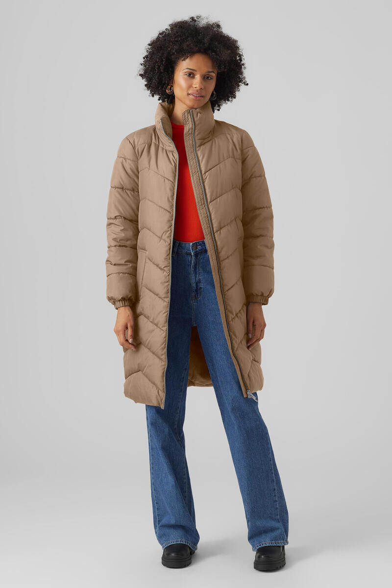 

Длинное пуховое пальто Vero Moda, коричневый