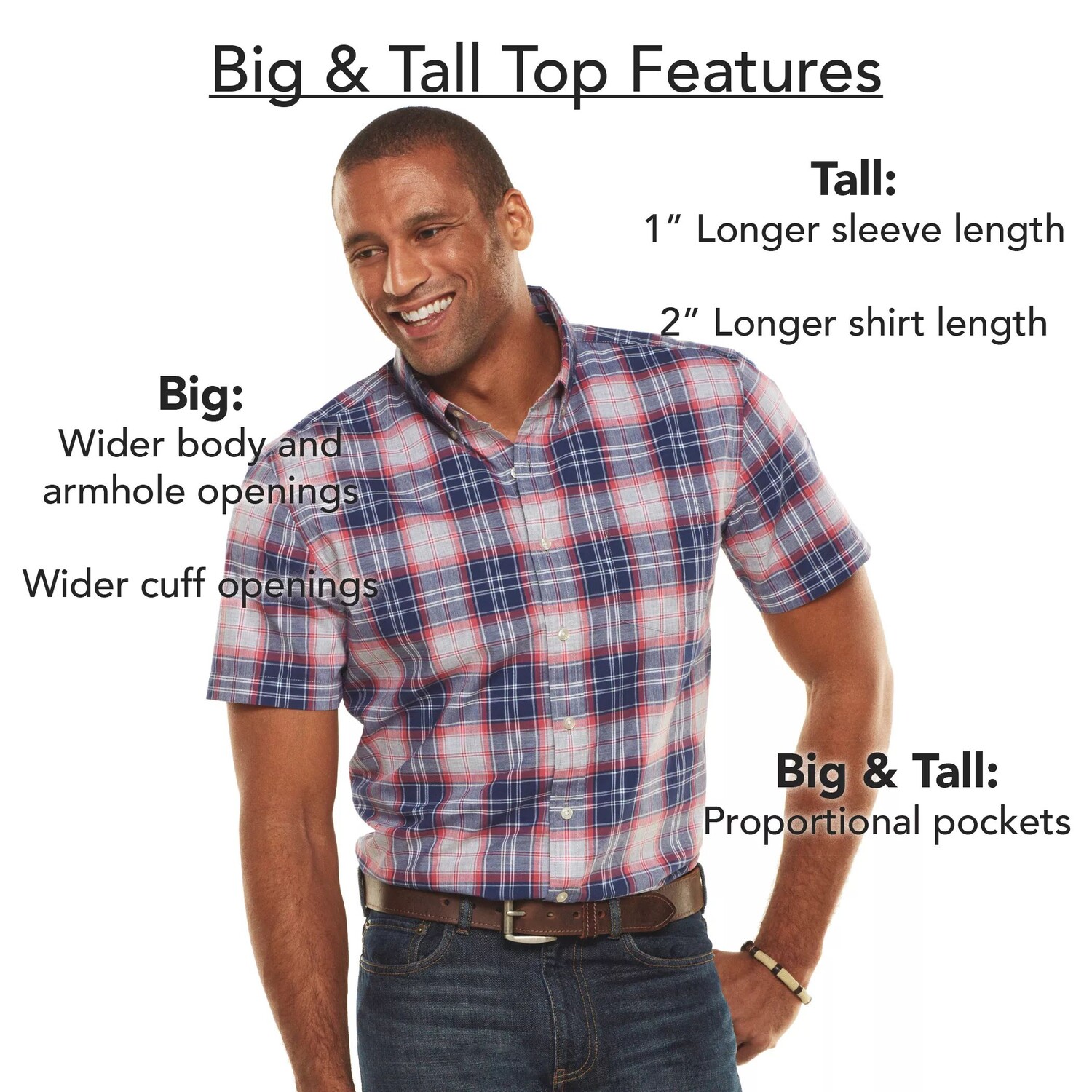 

Рабочая рубашка в индустриальную полоску Big & Tall Red Kap