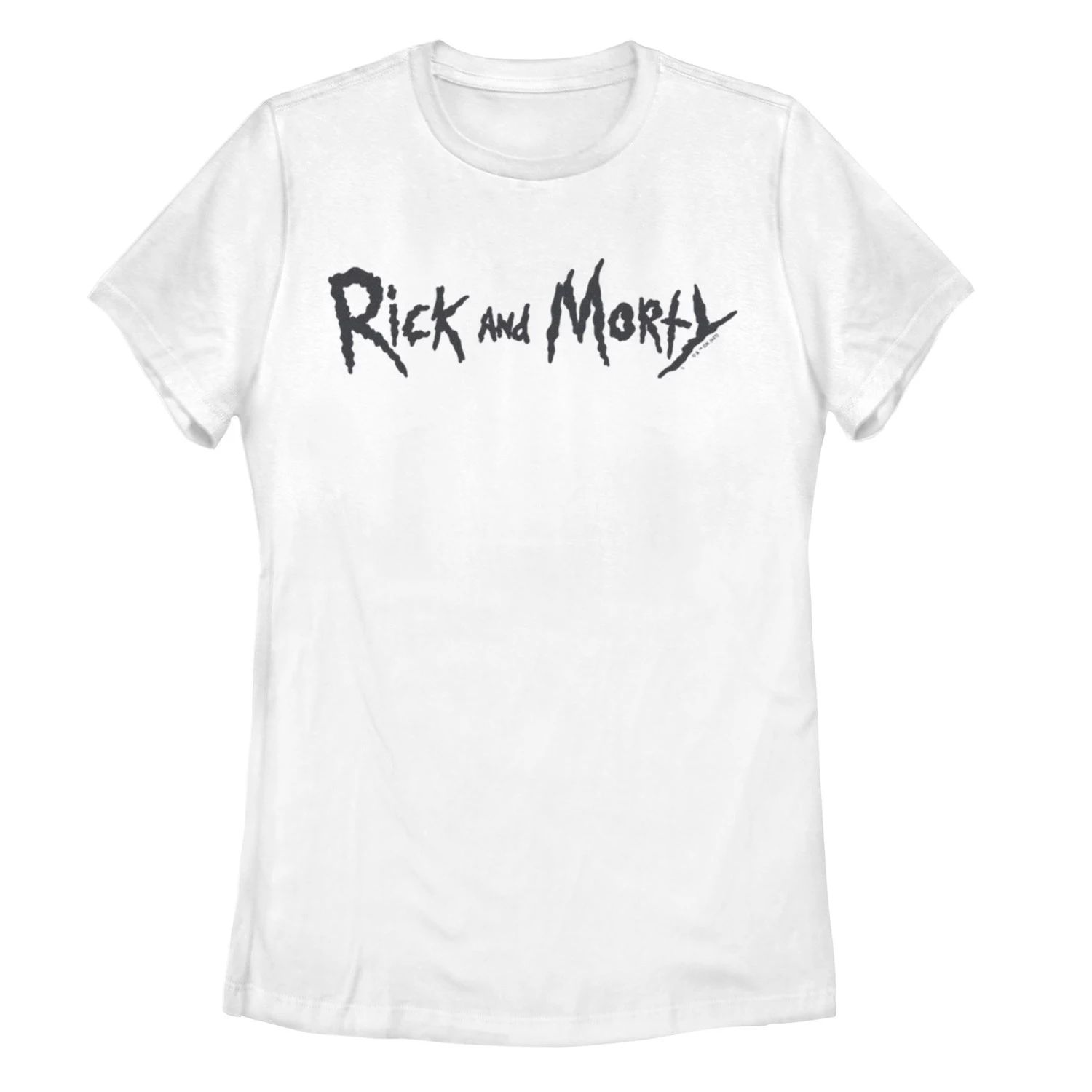 Простая черная футболка с текстовым рисунком «Рик и Морти» для юниоров Licensed Character