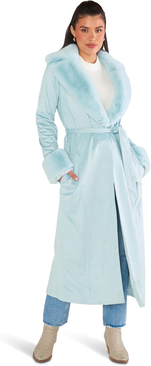 

Пальто Penny Lane Long Coat Show Me Your Mumu, цвет Powder Blue Suede